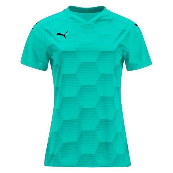Puma Women's Team Final 21 Graphic Jersey - Glimmer Green 704368-21