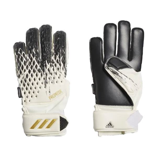 adidas Junior Predator 20 Match Goalkeeping Gloves - White/Black/Gold FS0397