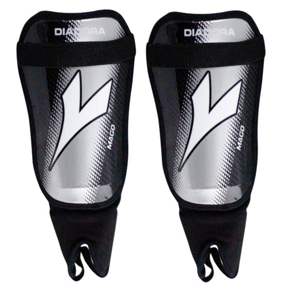 Diadora Mago Soft Shell Shin Guards - Black/White/Grey 841016-9950