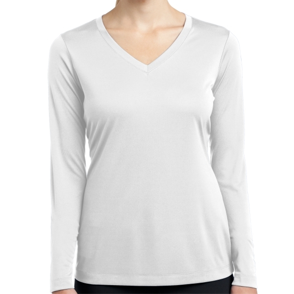 Sport Tek Women's Long Sleeve Performance Shirt - White LST353LS-Whi