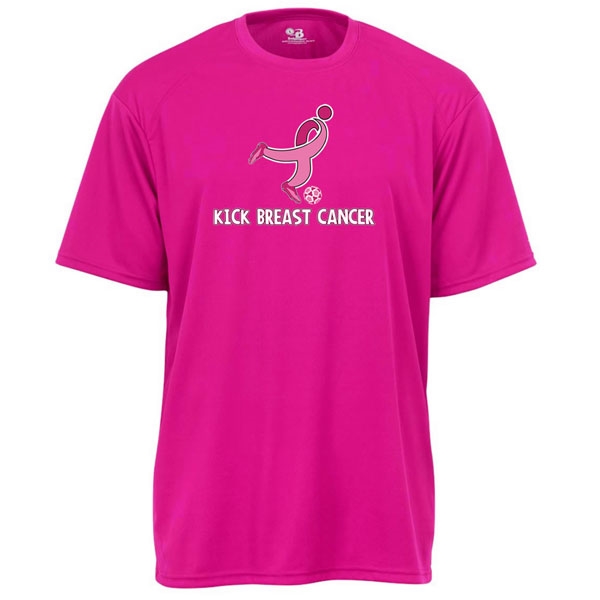 Badger Kick Breast Cancer Tee - Hot Pink 4120HP