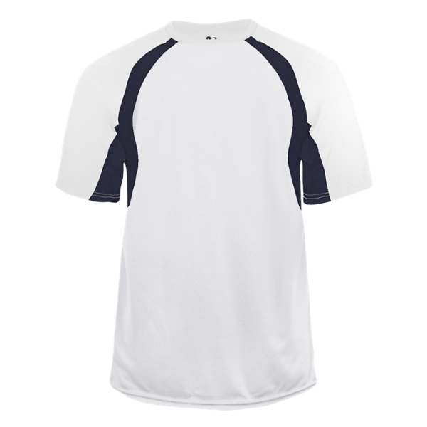 Badger Hook Tee - White/Navy 414400WN