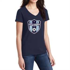 South Suburban Soccer Academy Women's V-Neck T-Shirt - Navy SSSA-5V00L