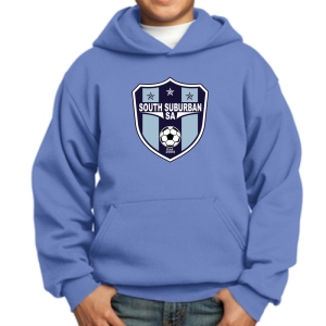 South Suburban Soccer Academy Youth Hooded Sweatshirt - Light Blue SSSA-PC90YH-LB