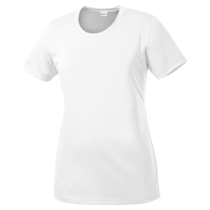 Sport Tek Women's Performance Shirt - White LST350-Whi