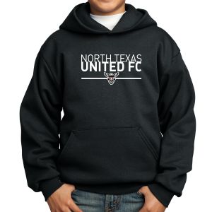 Texas United FC Youth Hooded Sweatshirt - Black PC90YHBk