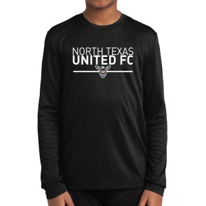 Texas United FC Youth Long Sleeve Performance Shirt - Black YLST350Blk