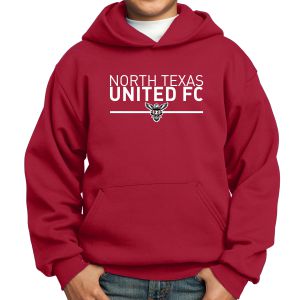 Texas United FC Youth Hooded Sweatshirt - Red PC90YHRd