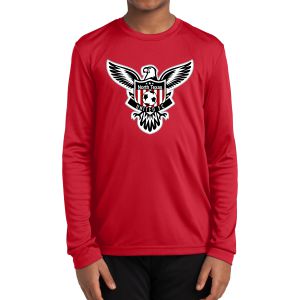 Texas United FC Youth Long Sleeve Performance Shirt - Red YLST350Red