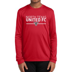 Texas United FC Youth Long Sleeve Performance Shirt - Red YLST350Rd