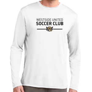 West Side United Long Sleeve Performance Shirt - White WSU-ST350LSWhi