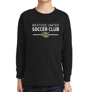 West Side United Youth Long Sleeve T-Shirt - Black WSU-5400B