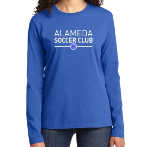 Alameda Soccer Club Ladies Long Sleeve T-Shirt - Blue ASC-LPC54LS
