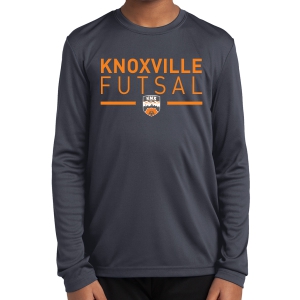 Knoxville Futsal Youth Long Sleeve Performance Shirt - Black KNX-YST350LS