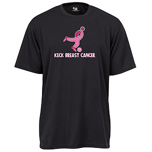 Badger Kick Breast Cancer Youth Tee - Black 2120BKY