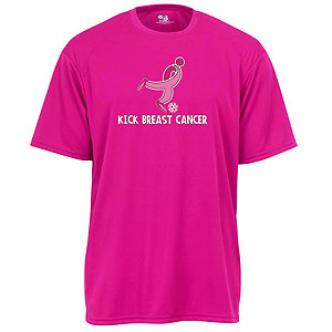 Badger Kick Breast Cancer Youth Tee - Hot Pink 2120HPY