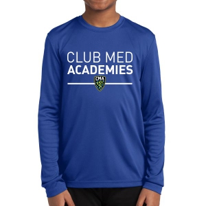 Club Med Academies Youth Performance Long Sleeve Shirt - Blue CMA-YST350LS