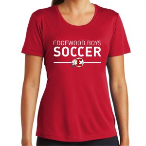 Edgewood High School Women's Performance Shirt - Red EWHS-LST350-Rd