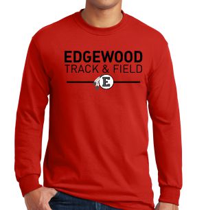 Edgewood Track & Field Long Sleeve T-Shirt - Red EWTF-G5400-Rd