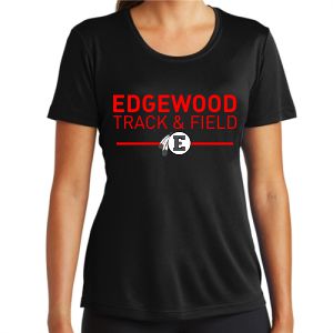Edgewood Track & Field Women's Performance Shirt - Black EWTF-LST350