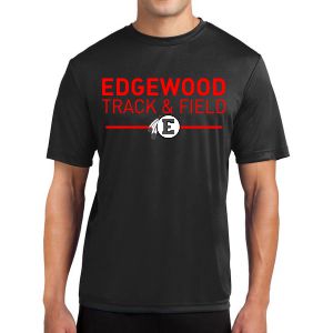 Edgewood Track & Field Short Sleeve Performance Shirt - Black EWTF-ST350
