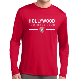 Hollywood FC Long Sleeve Performance Shirt - Red ST350LS-HFC