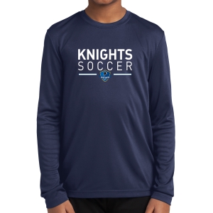 Inter United Academy Youth Long Sleeve Performance Shirt - Navy YST350LS-IUA