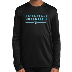 Jensen Beach Soccer Club Youth Performance Long Sleeve Shirt - Black WSUB-YST350LSBlk