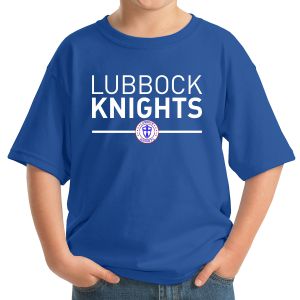 Lubbock Knights Youth T-Shirt - Blue 5000B-LK