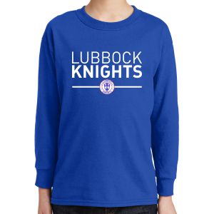 Lubbock Knights Youth Long Sleeve T-Shirt - Blue 5400B-LK