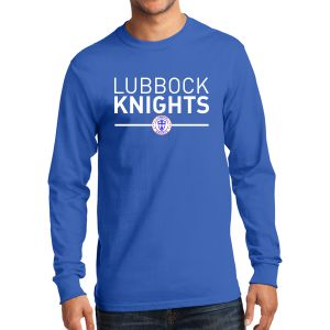 Lubbock Knights Long Sleeve T-Shirt - Blue G5400-LK
