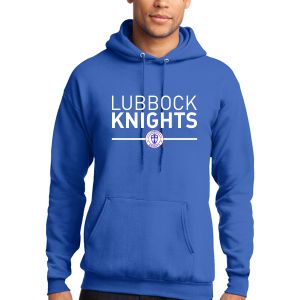 Lubbock Knights Hooded Sweatshirt - Blue PC78H-LK