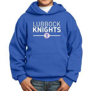 Lubbock Knights Youth Hooded Sweatshirt - Blue PC90YH-LK