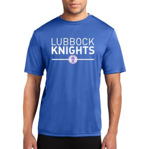 Lubbock Knights Short Sleeve Performance Shirt - Blue ST350-LK