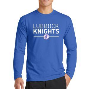 Lubbock Knights Long Sleeve Performance Shirt - Blue ST350LS-LK