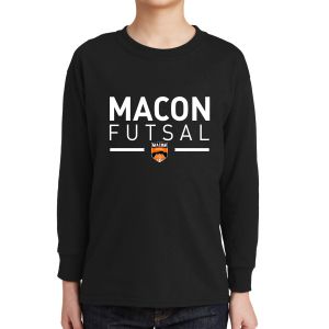 Macon Futsal Youth Long Sleeve T-Shirt - Black MF-5400B