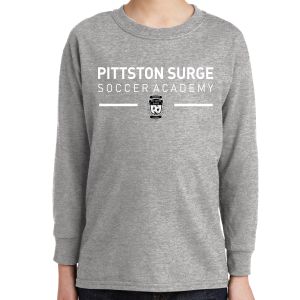 Pittston Surge Soccer Academy Youth Long Sleeve T-Shirt - Sports Grey 5400B-PSSA