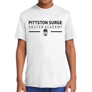 Pittston Surge Soccer Academy Youth Short Sleeve Performance Shirt - White PSSA-YST350-W