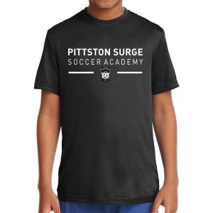 Pittston Surge Soccer Academy Youth Short Sleeve Performance Shirt - Black YST350-PSSA
