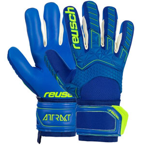 Reusch Attrakt Freegel S1 Finger Support - Deep Blue/Safety Yellow 5070230