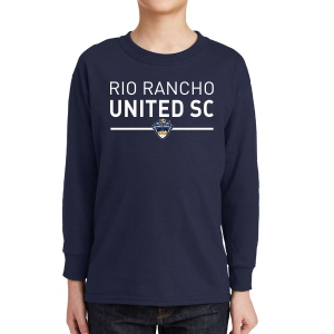 Rio Rancho United Youth Long Sleeve Supporter T-Shirt - Navy RRU-5400B