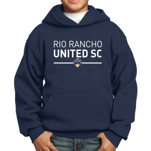 Rio Rancho United Youth Hooded Sweatshirt - Navy RRU-PC90YH