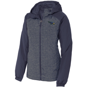 Skyline Soccer Women's Hooded Wind Breaker Jacket - Navy LST40-SKSN