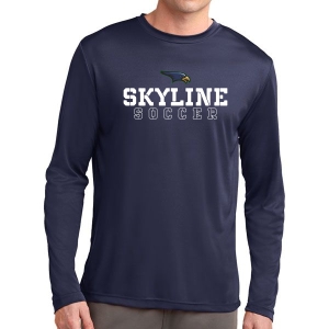 Skyline Soccer Long Sleeve Performance Shirt - Navy ST350LS-NSL