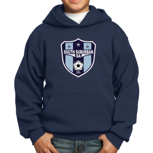 South Suburban Soccer Academy Youth Hooded Sweatshirt - Navy SSSA-PC90YH