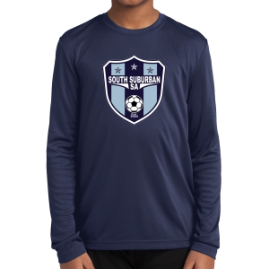 South Suburban Soccer Academy Youth Long Sleeve Performance Shirt - Navy SSSA-YST350LS