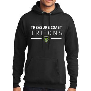 Treasure Coast Tritons Hooded Sweatshirt - Black TCT-PC78HBK
