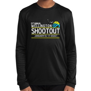 Wellington Wave Soccer Club Youth Performance Long Sleeve Shirt - Black WWSC-B-YST350LS-SO