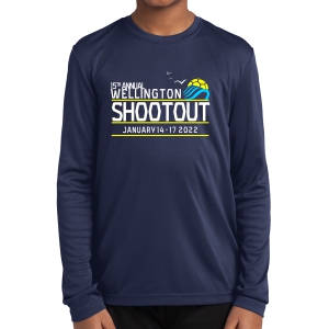 Wellington Shootout Youth Performance Long Sleeve Shirt - Navy WWSC-N-YST350LS-SO