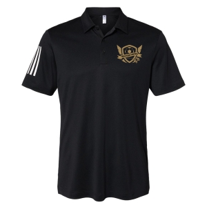 adidas West Side United SC Floating Stripe Polo - Black A480-WSU